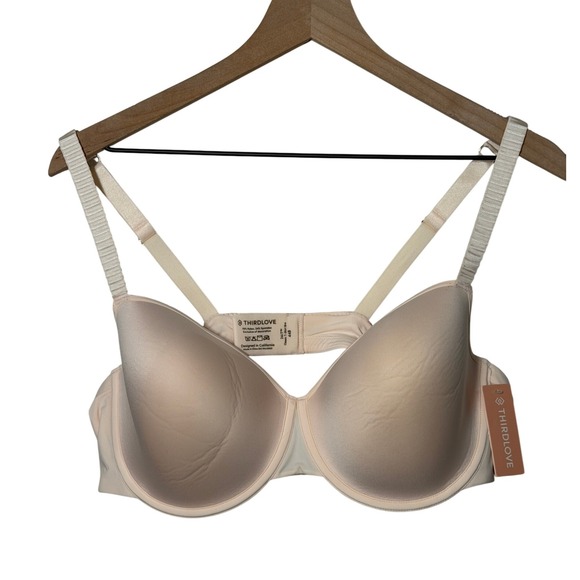 ThirdLove 24/7 Classic T-Shirt Bra 44B Beige Nylon Spandex Comfort Support NWT - Picture 2 of 5